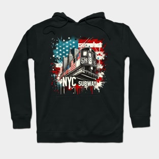 New York Subway Christmas Edition NYC Subway Train Hoodie